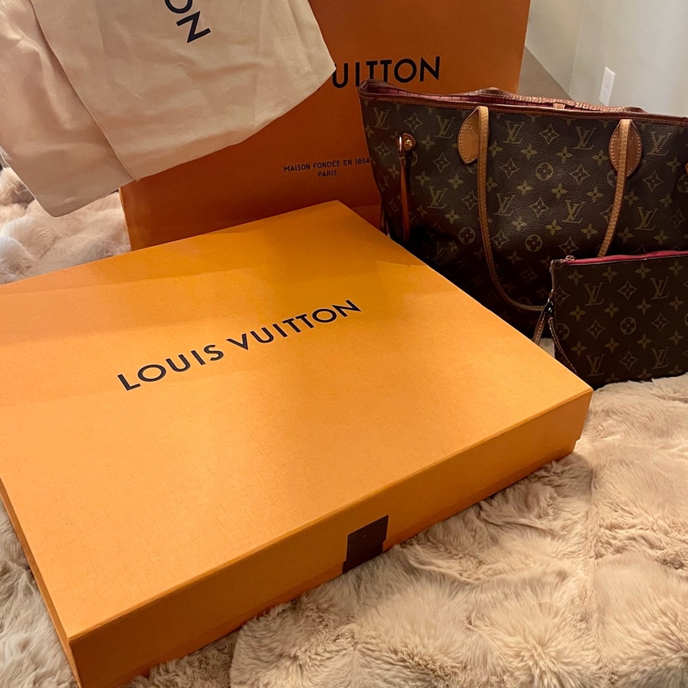 Louis Vuitton Brown Monogram Tote with Tan Accents